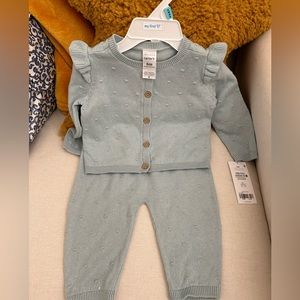 Blue sweater matching set